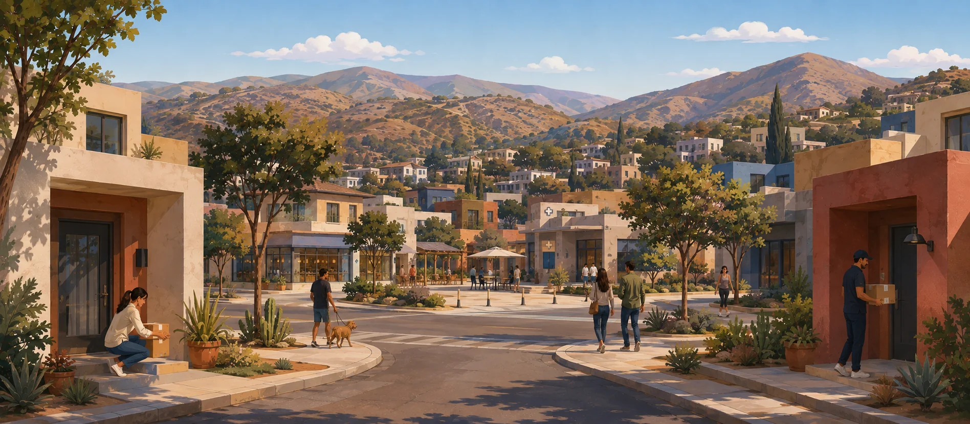 Original illustration representing the residential and recorded service context of California, Ensenada