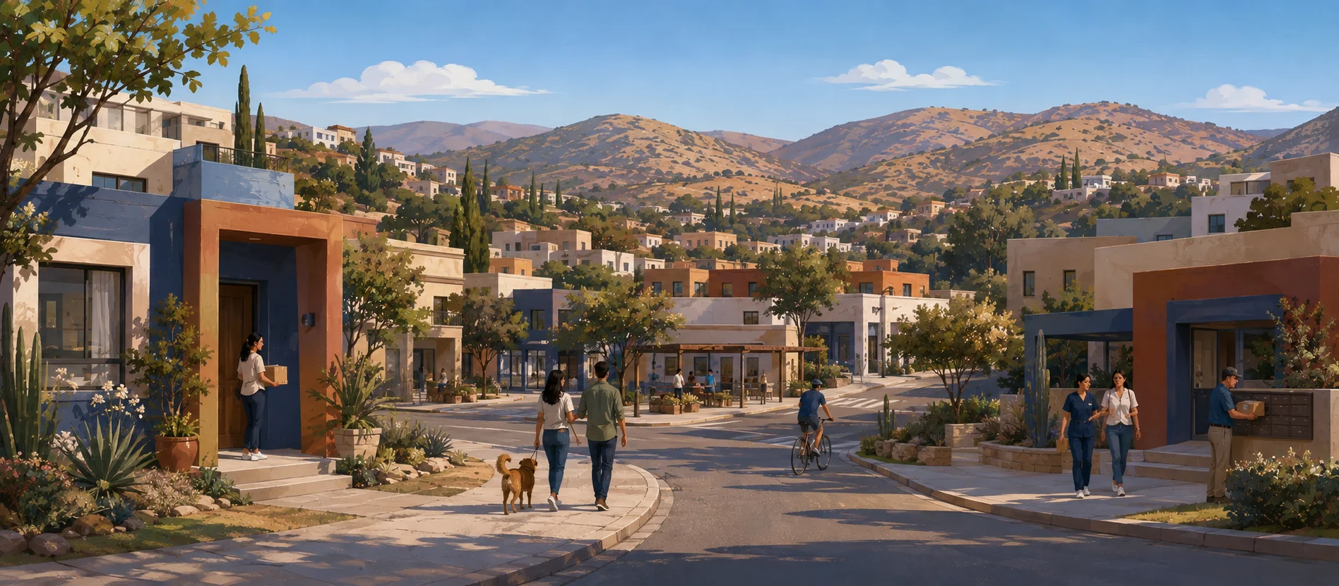 Original illustration representing the residential and recorded service context of Josefa Ortiz de Domínguez, Ensenada