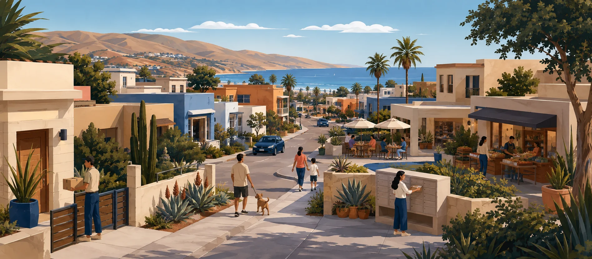 Original illustration representing the residential and recorded service context of Lienzo Charro, Rosarito