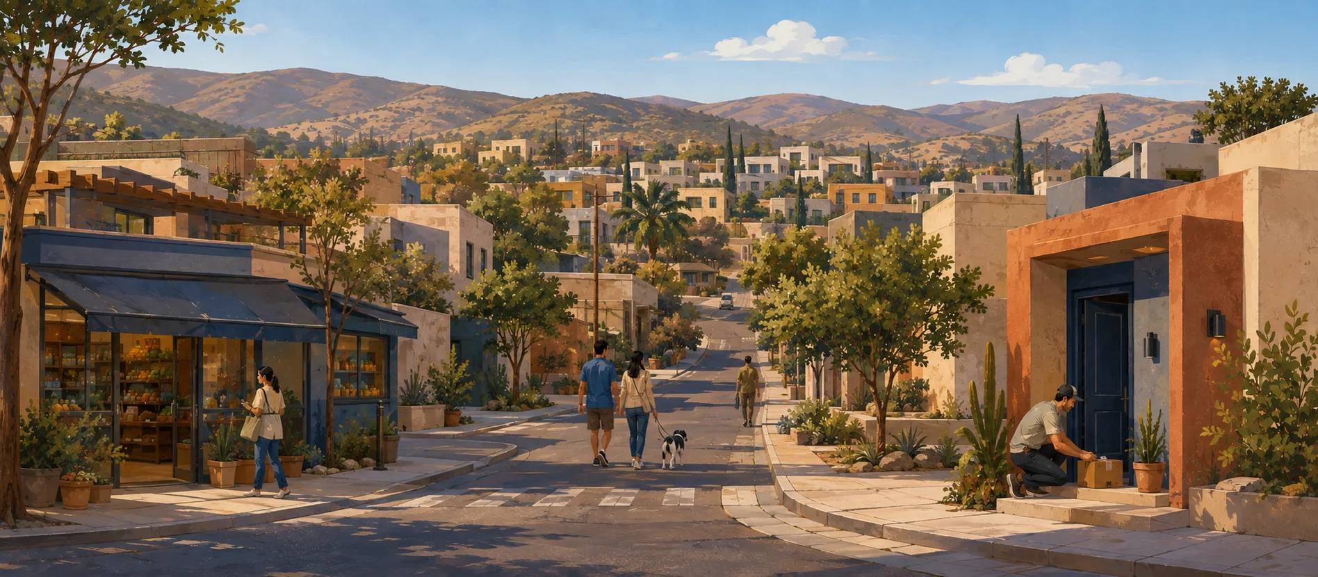 Original illustration representing the residential and recorded service context of Manchuria, Ensenada