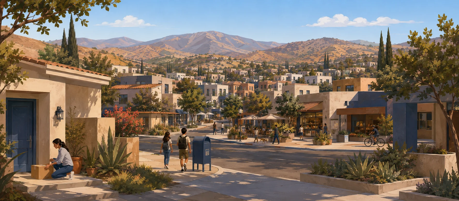Original illustration representing the residential and recorded service context of Salvador Rosas Magallón, Ensenada
