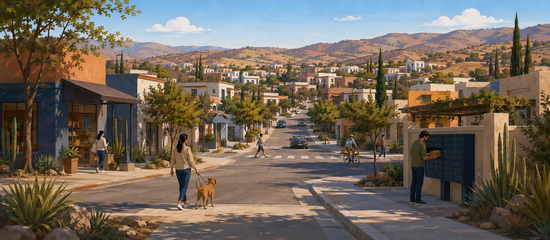 Original illustration representing the residential and recorded service context of Victoria, Ensenada
